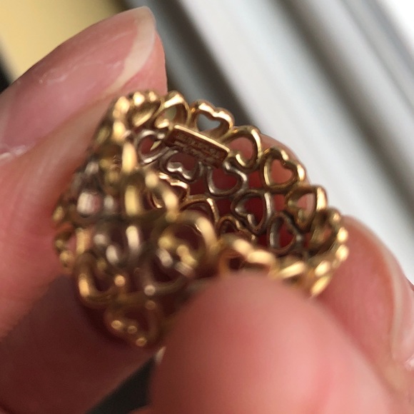 Tiffany Tri-Color 18k Picasso Crown & Heart band - Picture 6 of 7